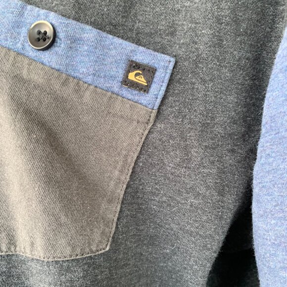 QUICKSILVER T-SHIRT MENS SIZE LARGE 100% COTTON GRAY BLUE - Picture 6 of 7